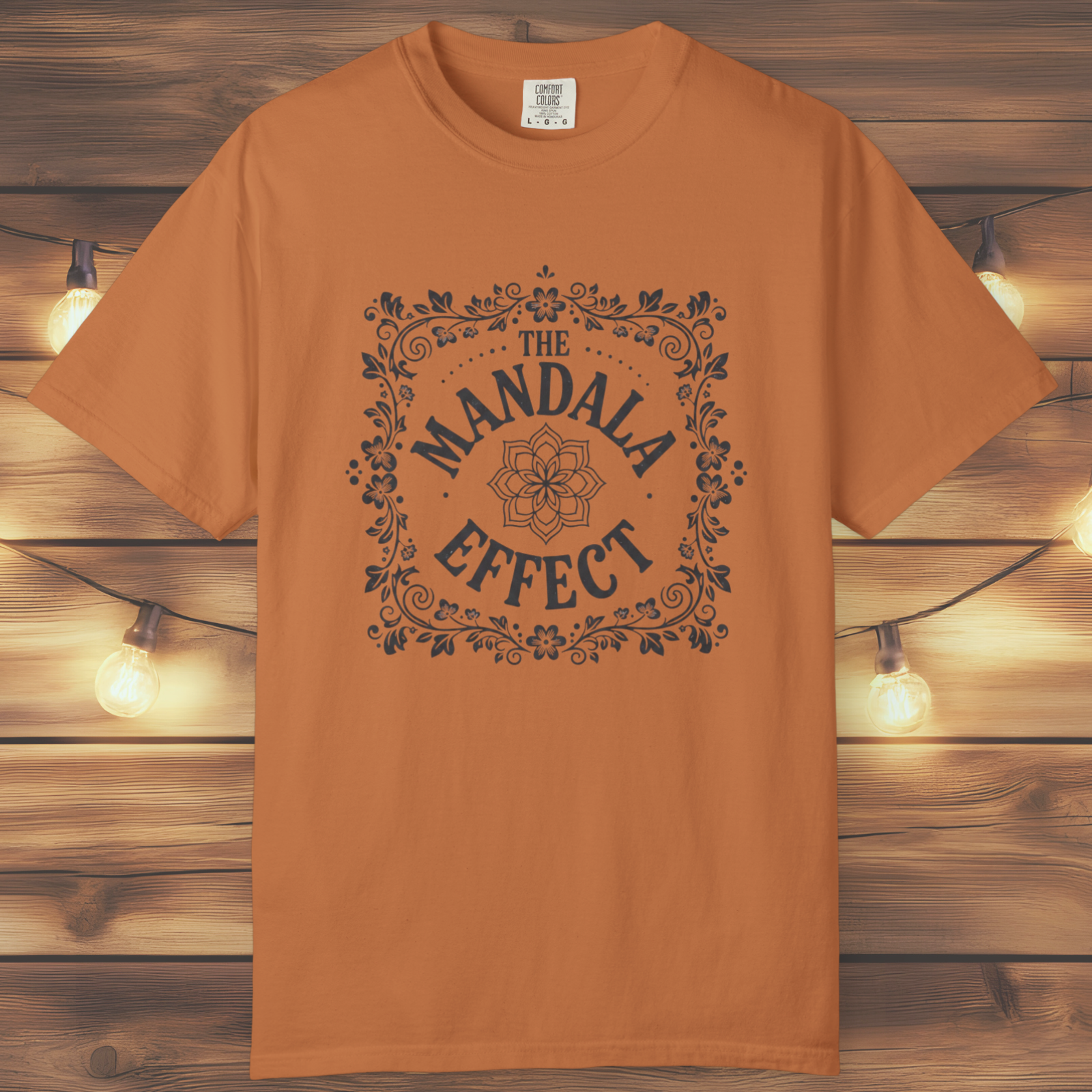 Mandala Effect Floral Retro T-Shirt