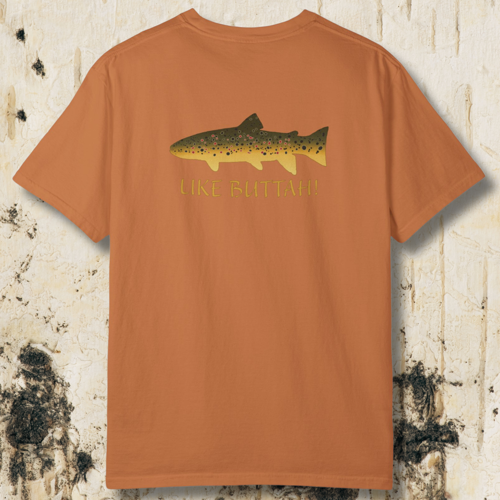 Like Buttah Brown Trout T-Shirt Back Print