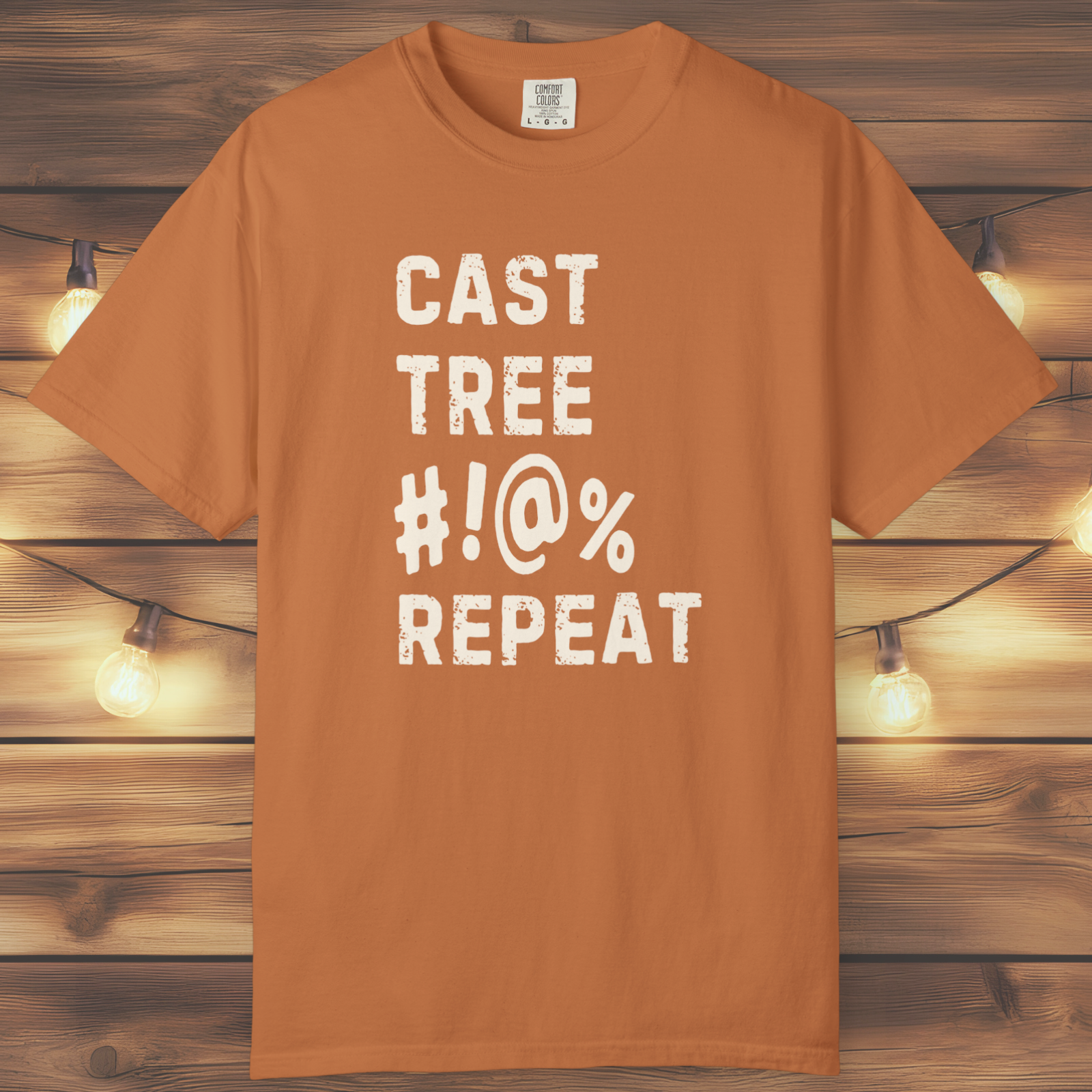 “Cast Tree #!@% Repeat” Funny Fly Fishing Tee