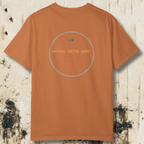 Hook Sets Are Free Fishing Back Print T-Shirt | Garment-Dyed Unisex Tee