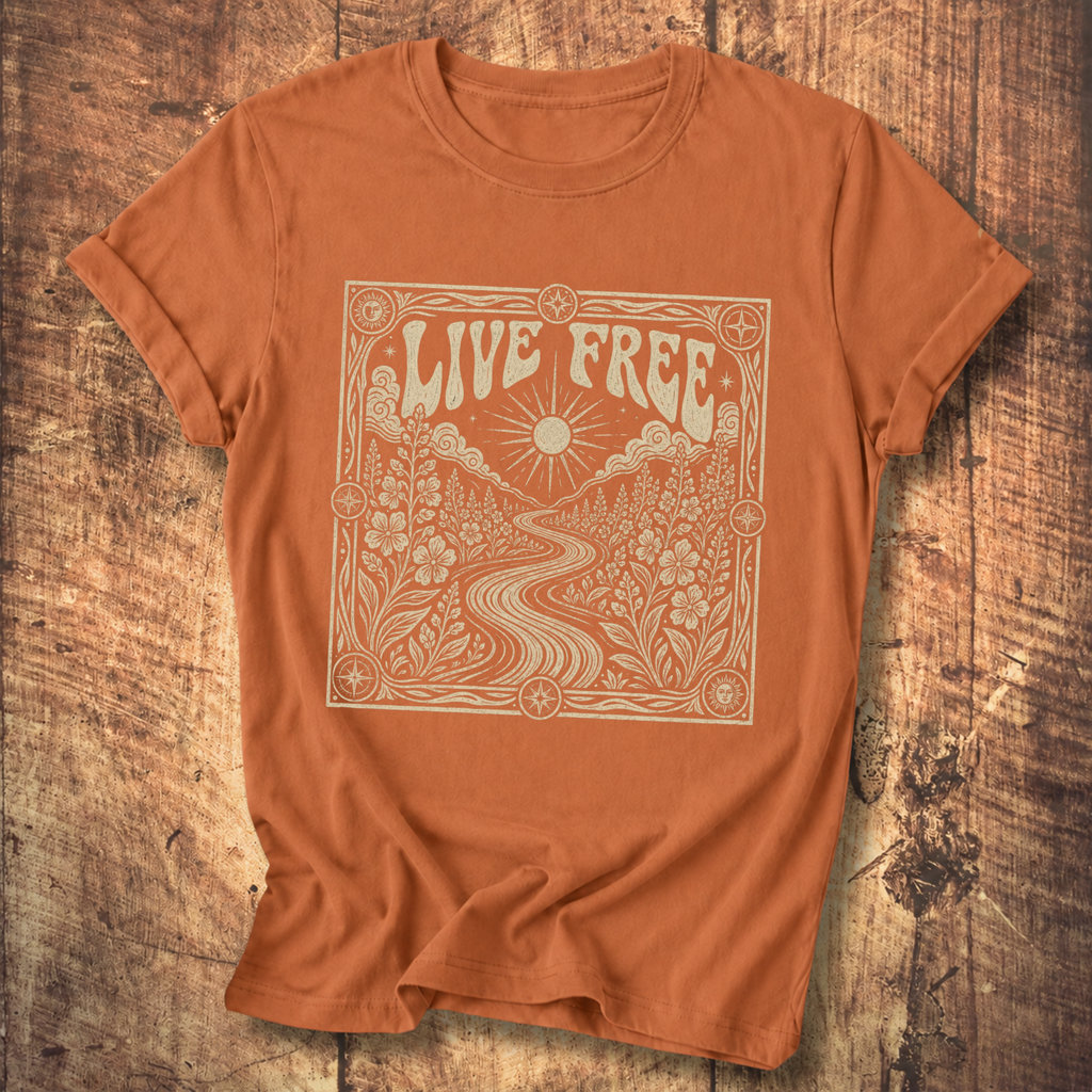 Fireweed Live Free Tee