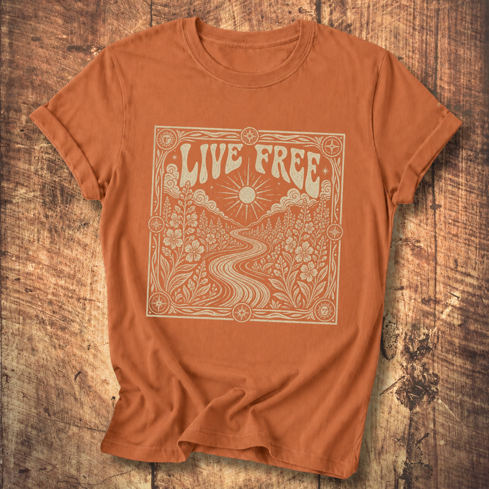Fireweed Live Free Tee