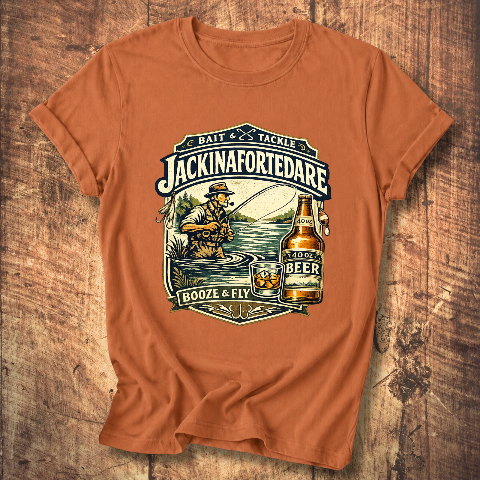 Jackinafortedare Vintage Bait & Tackle Tee